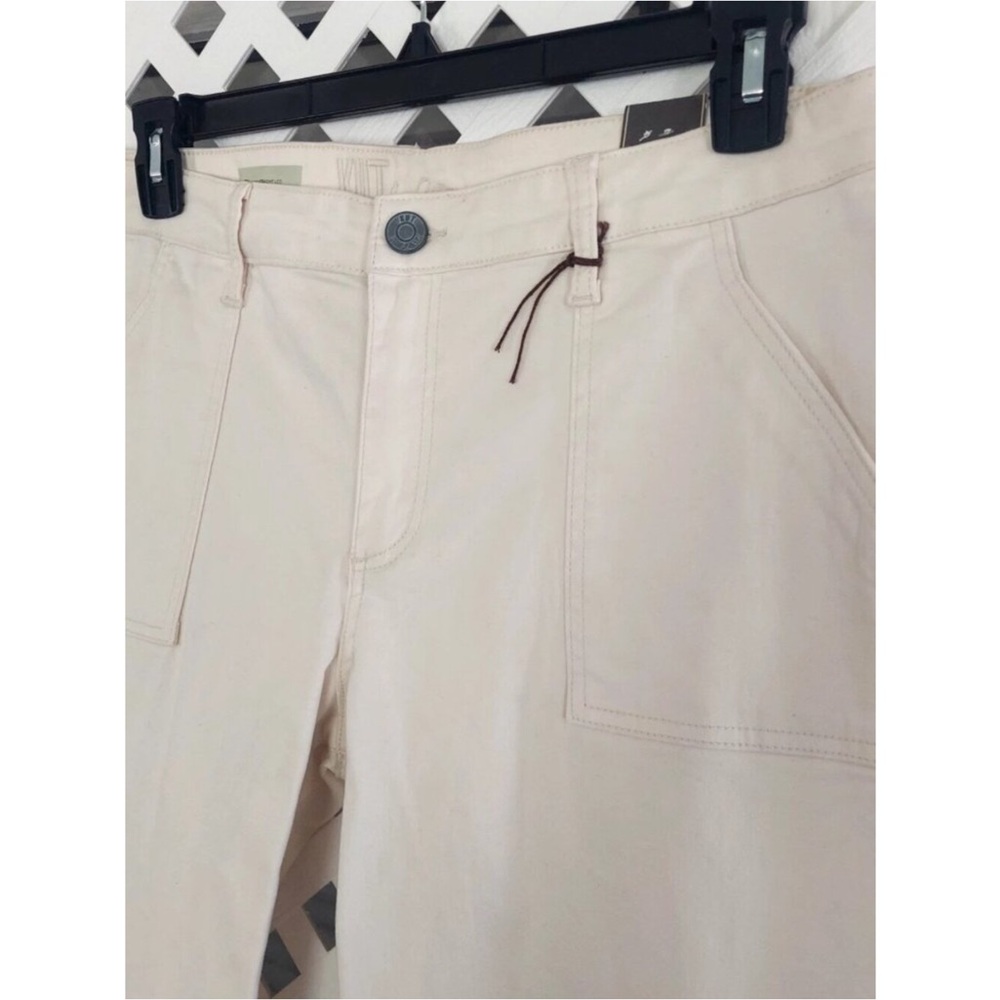 Kut From the Kloth Women Jeans Size 14 Cream Color Katy Ankle Straight Leg New - Picture 3 of 9